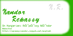 nandor repassy business card